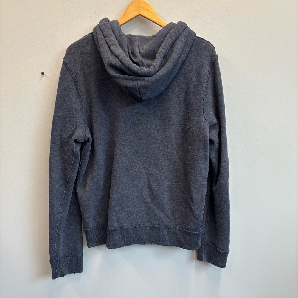 Abercrombie & Fitch Small Hoodie Full Zip Sweatshirt Y2K Retro Muscle Logo Blue - Picture 2 of 11